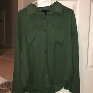 Hunter green blouse